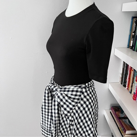 Maje rapri black and white gingham dress size 1 small - Picture 7 of 16